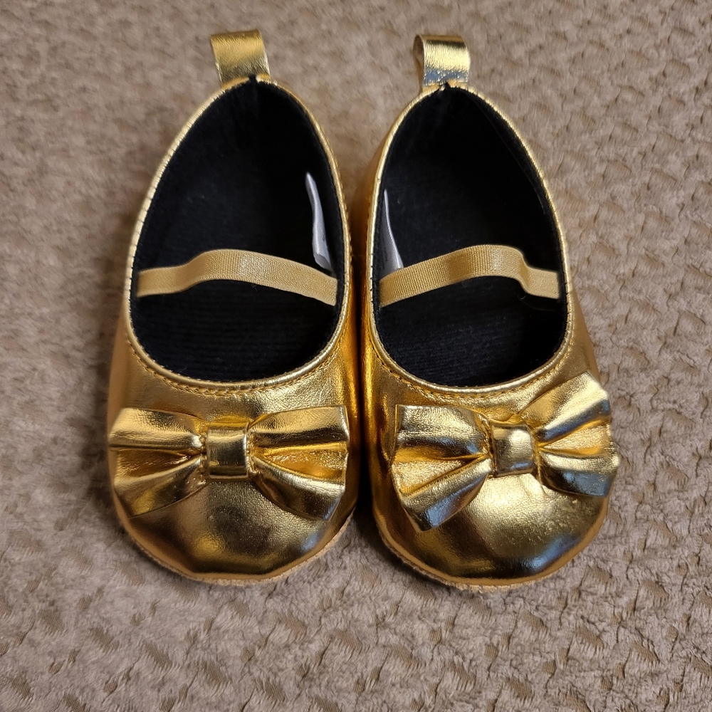 HB Baby Girls Shoes Infant Mary Jane Bowknot Dress Shoe for Newborn 0-6M